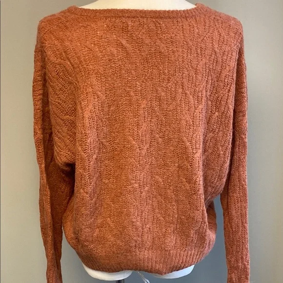 Madewell Brown V-Neck Sweater Cozy Knit - Picture 5 of 6